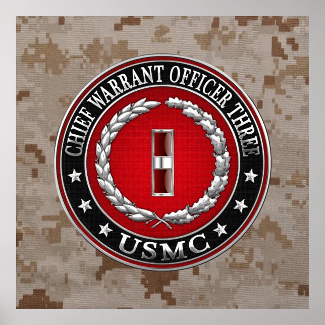 US Marines: Chief Warrant Three (USMC CWO-3) [3D] Poster (Framsidan)