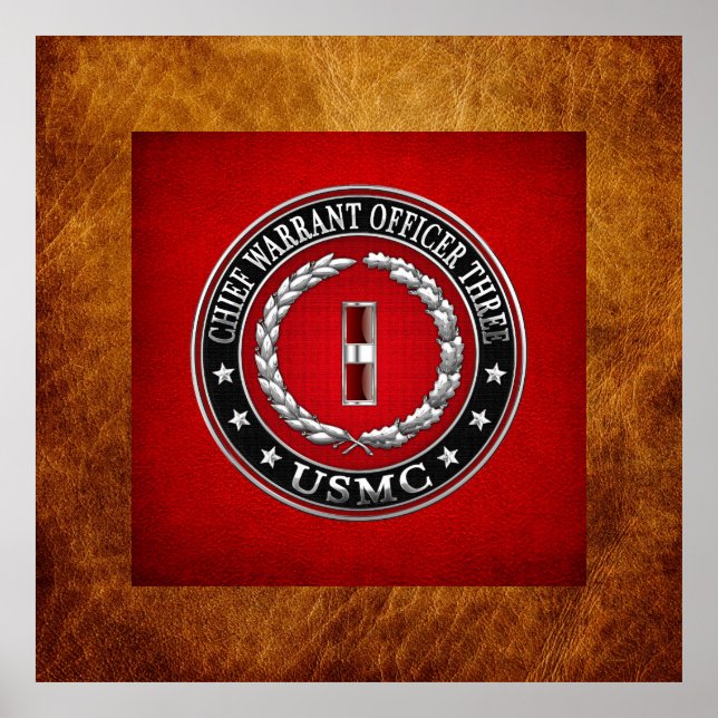 US Marines: Chief Warrant Three (USMC CWO-3) [3D] Poster (Framsidan)