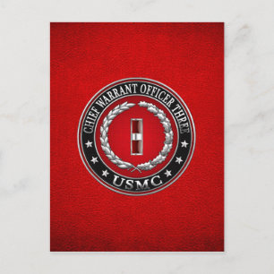 US Marines: Chief Warrant Three (USMC CWO-3) [3D] Vykort