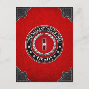 US Marines: Chief Warrant Three (USMC CWO-3) [3D] Vykort