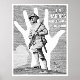 US Marines - farbror Sam's Höger Hand Poster