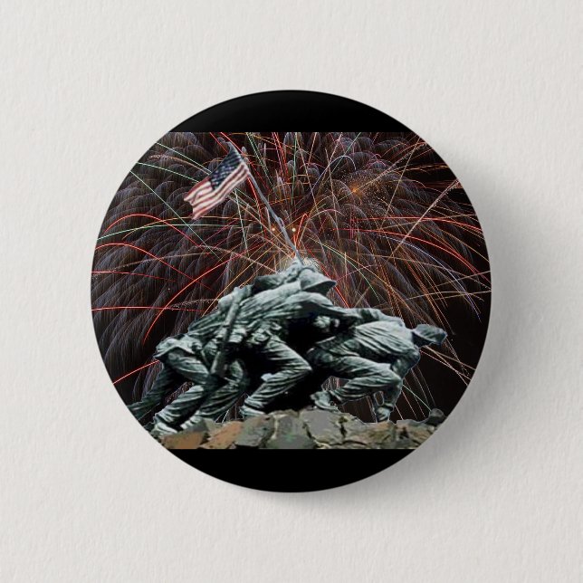 US Marines Krig Memorial Iwo Jima Fireworks Knapp (Framsida)