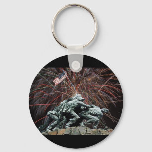 US Marines Krig Memorial Iwo Jima Fireworks Nyckelring