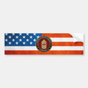 US Marines: Master Gunnery sergeant (USMC MGySgt) Bildekal