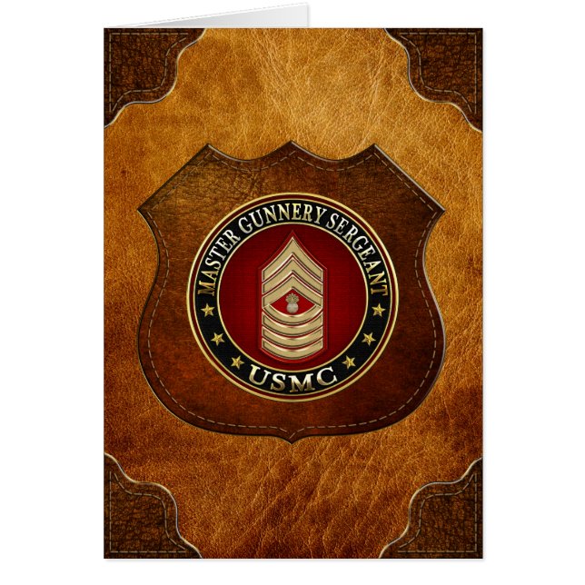 US Marines: Master Gunnery sergeant (USMC MGySgt) Hälsningskort (Framsidan)
