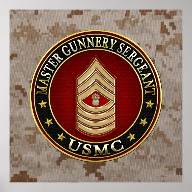 US Marines: Master Gunnery sergeant (USMC MGySgt) Poster (Framsidan)