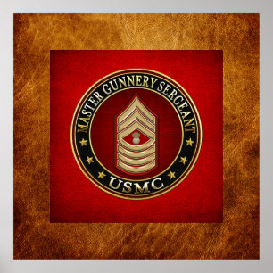 US Marines: Master Gunnery sergeant (USMC MGySgt) Poster