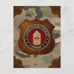 US Marines: Master Gunnery sergeant (USMC MGySgt) Vykort