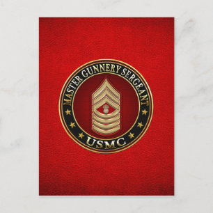 US Marines: Master Gunnery sergeant (USMC MGySgt) Vykort