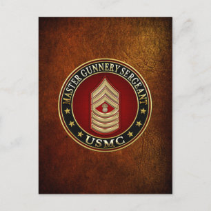 US Marines: Master Gunnery sergeant (USMC MGySgt) Vykort