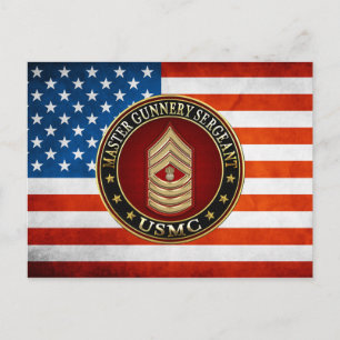 US Marines: Master Gunnery sergeant (USMC MGySgt) Vykort