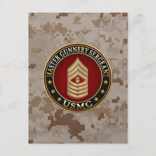 US Marines: Master Gunnery sergeant (USMC MGySgt) Vykort