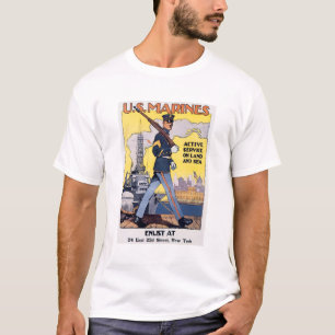 US Marines Världskrig I Poster T-shirt