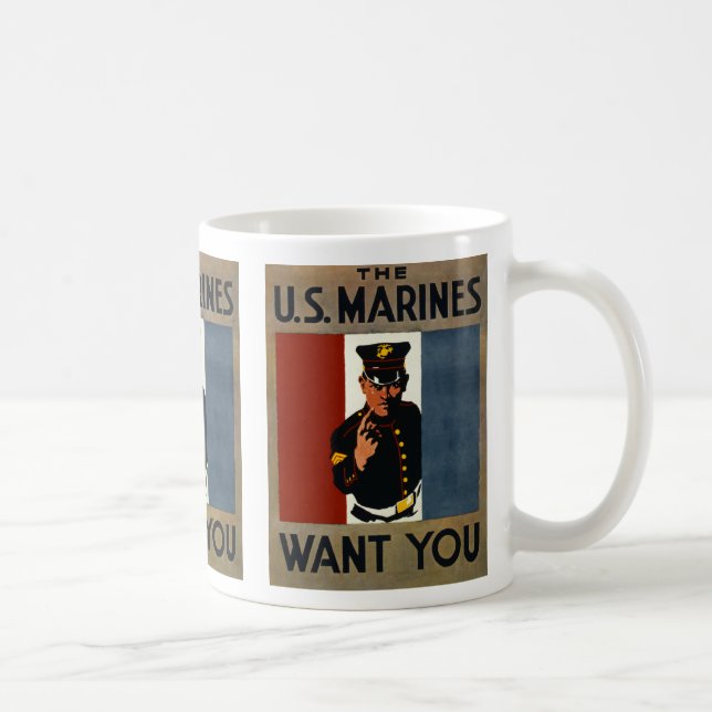 US Marines vill ha dig Kaffemugg (Höger)