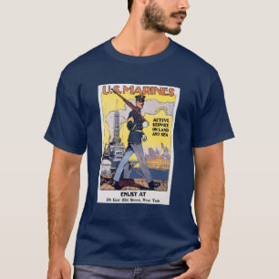 US Marines World War I-affisch Tee Shirt