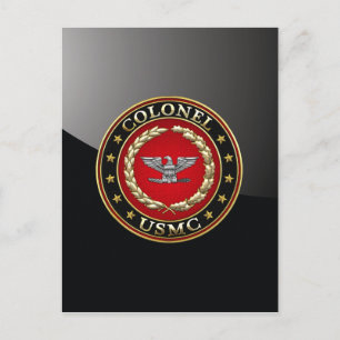 US-marinsoldater: Överste (USMC Col) [3D] Vykort