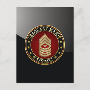 US-marinsoldater: Sergeant Major (USMC SgtMaj) [3D Vykort