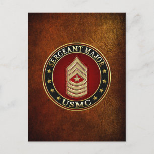US-marinsoldater: Sergeant Major (USMC SgtMaj) [3D Vykort