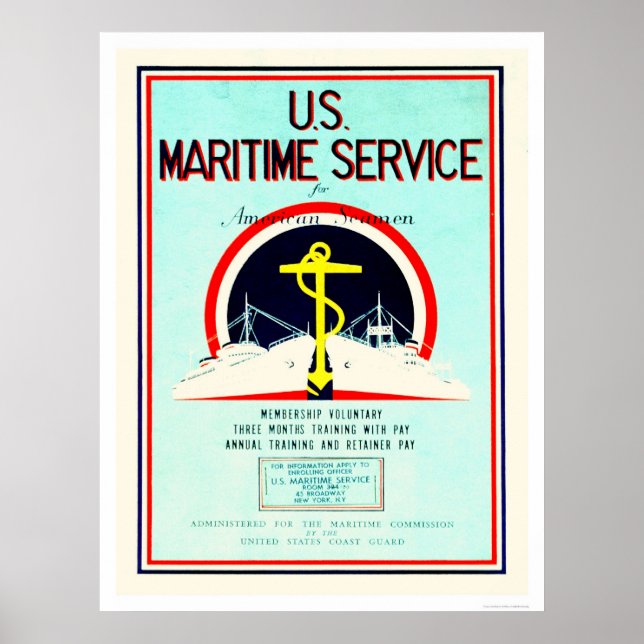 US Maritime Service (US02055) Poster (Framsidan)
