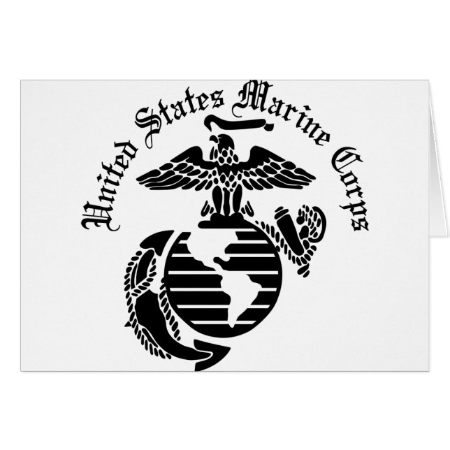 US MC United Stater Marine Corps Hälsningskort (Framsidan Horizontal)