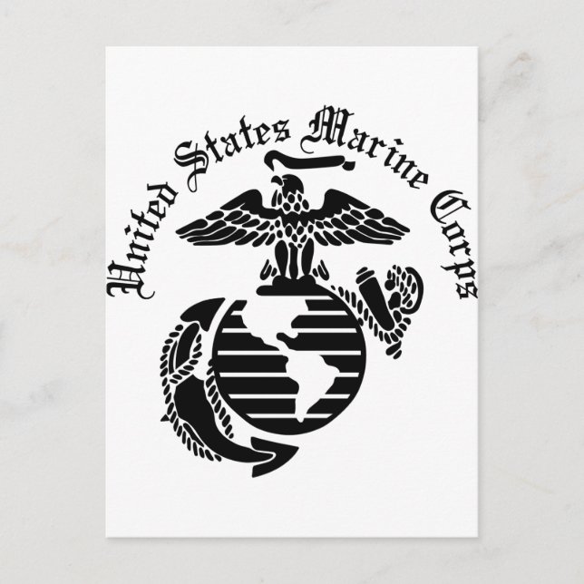 US MC United Stater Marine Corps Vykort (Framsida)