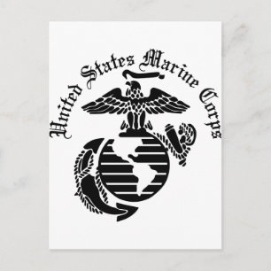 US MC United Stater Marine Corps Vykort