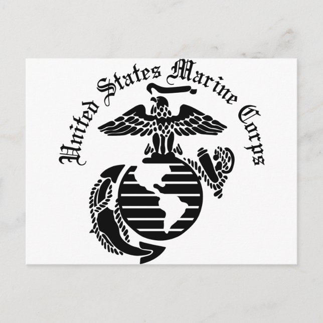 US MC United Stater Marine Corps Vykort (Framsida)