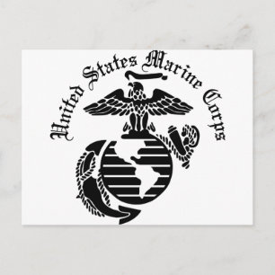 US MC United Stater Marine Corps Vykort