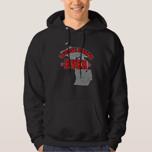 US-medborgare stolt Amerika Land Karta Sämsta dels Hoodie