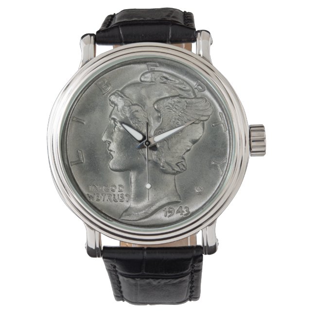 US Mercury Dime (Dam Liberty) Watch Armbandsur (Framsida)