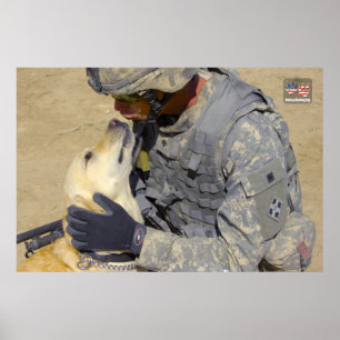 US MILITÄR ARBETSHUND POSTER
