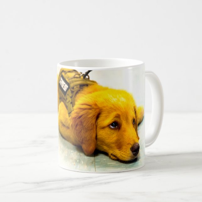 US MILITÄR TÄNSTGÖRANDE HUND KAFFEMUGG (Framsida höger)