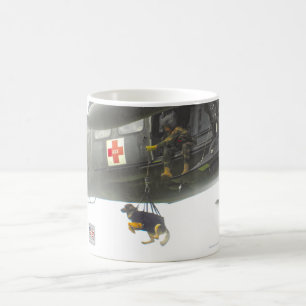US MILITÄRA ARBETSTAGARE HUND KAFFEMUGG