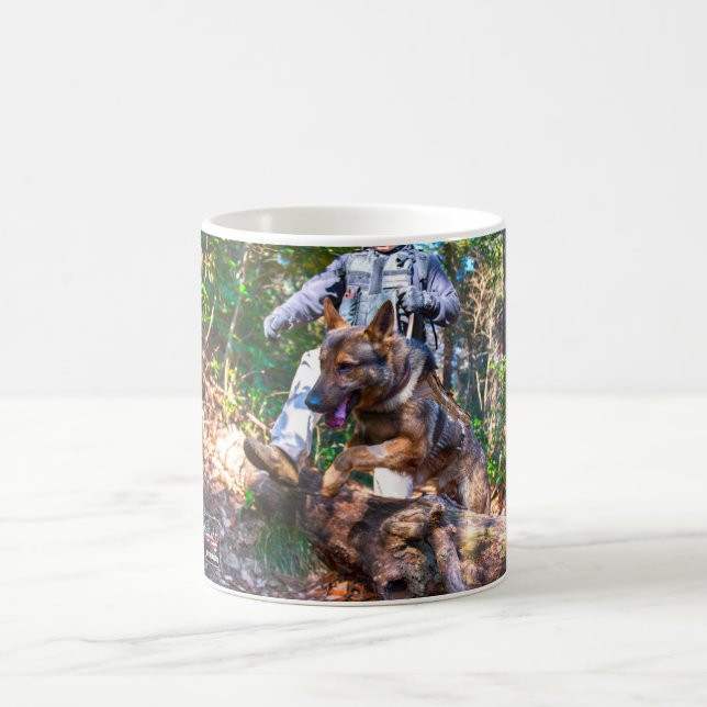 US MILITÄRA ARBETSTAGARE HUND KAFFEMUGG (Center)