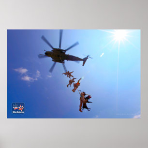 US MILITÄRA ARBETSTAGARE HUND POSTER