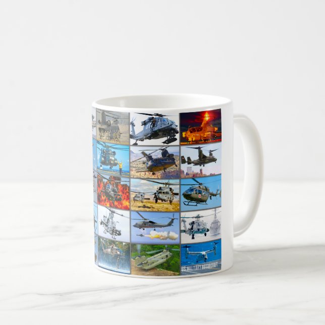 US MILITÄRA ROTORCRAFT ’MONTAGE’ KAFFEMUGG (Framsida höger)