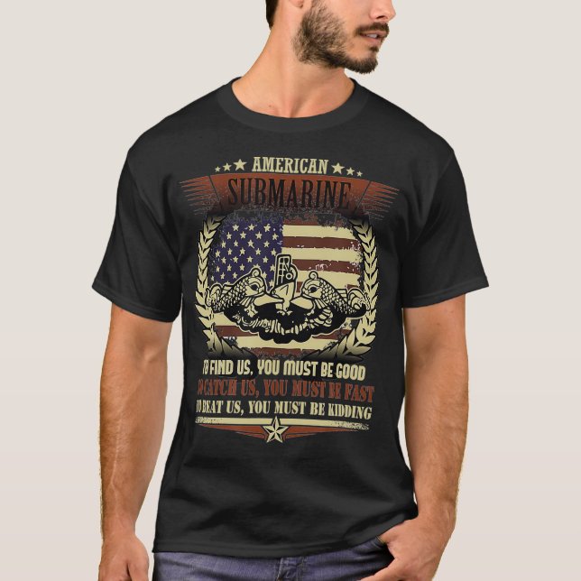 US militära ubåt-gåva till veteran T Shirt (Framsida)