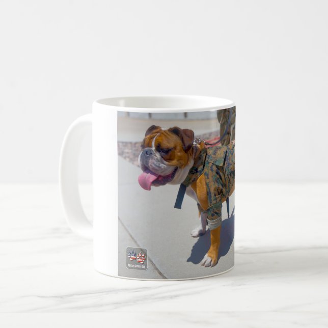 US MILITÄRTJÄNST-HUND KAFFEMUGG (Framsida vänster)