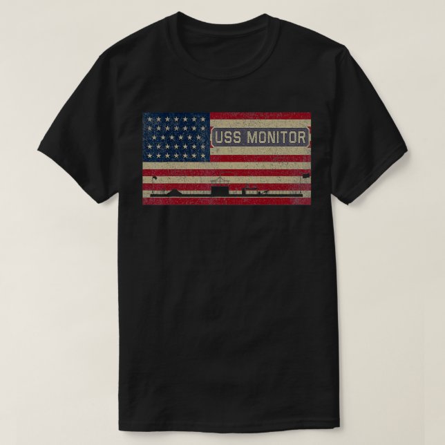 US Monitor Ironclad Frakt American Civil Krig Unio T Shirt (Design framsida)