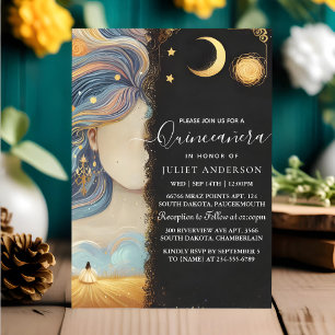 US Mörk Roligt Star Prom Starry Night Himmel Quinc Inbjudningar