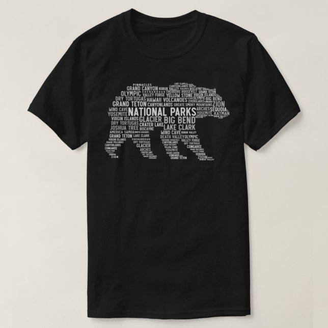 US National Parker Bear National Park 2 T Shirt (Design framsida)