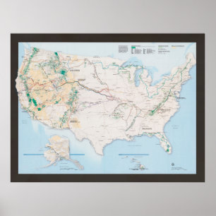 US National Trails System Karta (2004) United Stat Poster
