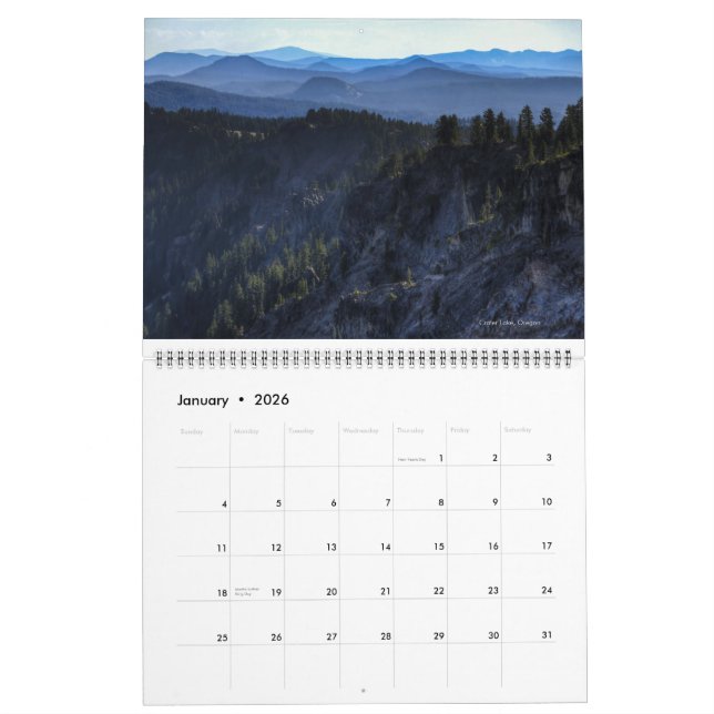 Us-nationalparker Kalender (Jan 2026)