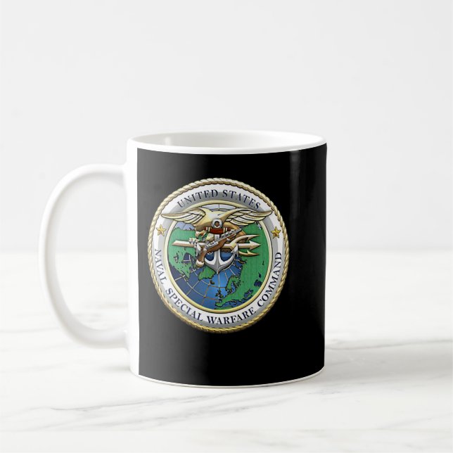 US Naval Speciell Warfare Command NSWC Milial Vet Kaffemugg (Vänster)
