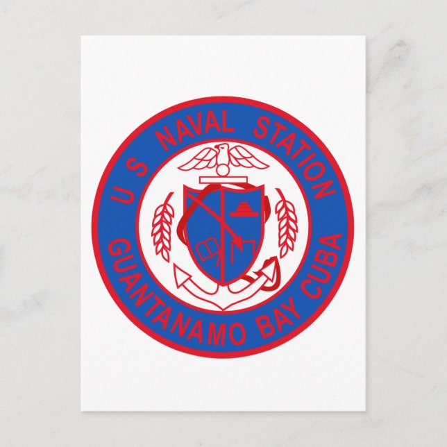 US NAVAL STATION GUANTANAMO BAY CUBA Militärisk la Vykort (Framsida)