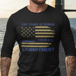 US Navy 250-årsjubileum Ubåt Heders-T-shirt T Shirt