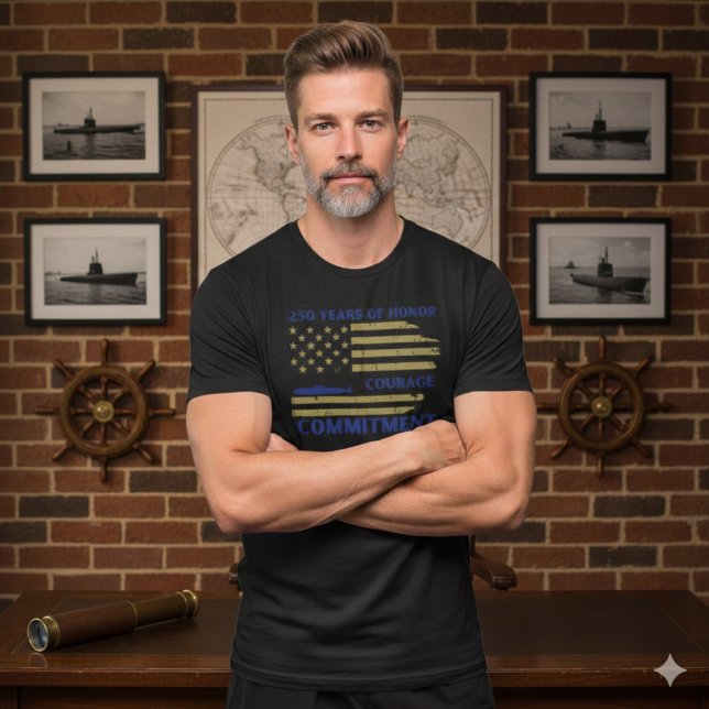 US Navy 250th Anniversary Submarine Honor T-Shirt (Skapare uppladdad)