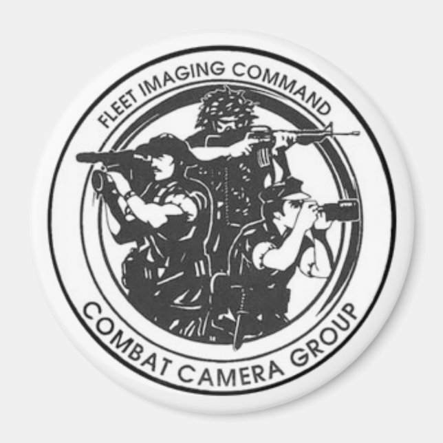 US NAVY COMBAT CAMERA PACIFIC 4-tums Magnet (Framsidan)