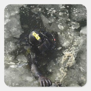 US Navy Diver Fyrkantigt Klistermärke