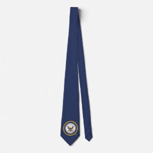 US Navy Emblem Blue Tie Slips